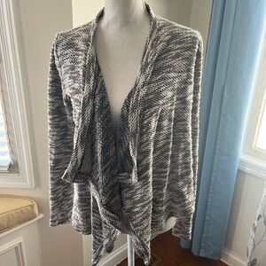Forever 21 Open Front Marled Gray Cardigan Sweater